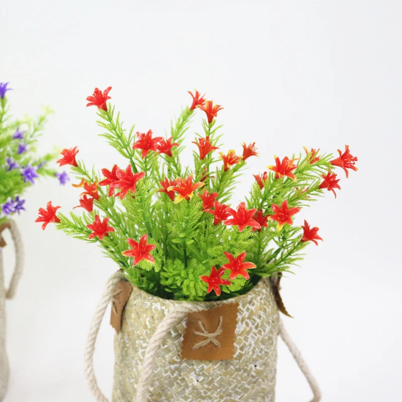 JAROWN Artificial Plastic Lily Fake Bouquet Wedding Feast Decorations Ramos De Flores Home Office Decor Simulation Flowers (8)