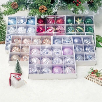 

12pcs 5.5cm Noel Christmas Tree Ball Hanging Natal Home Party Ornament Navidad Christmas Decoration for Home New Year Kids Gift