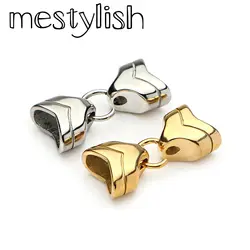 Mestylish 2 компл./лот 10*5 мм браслет разъем ювелирные изделия Нержавеющая сталь застежка аксессуары и украшения для diy кожаный браслет