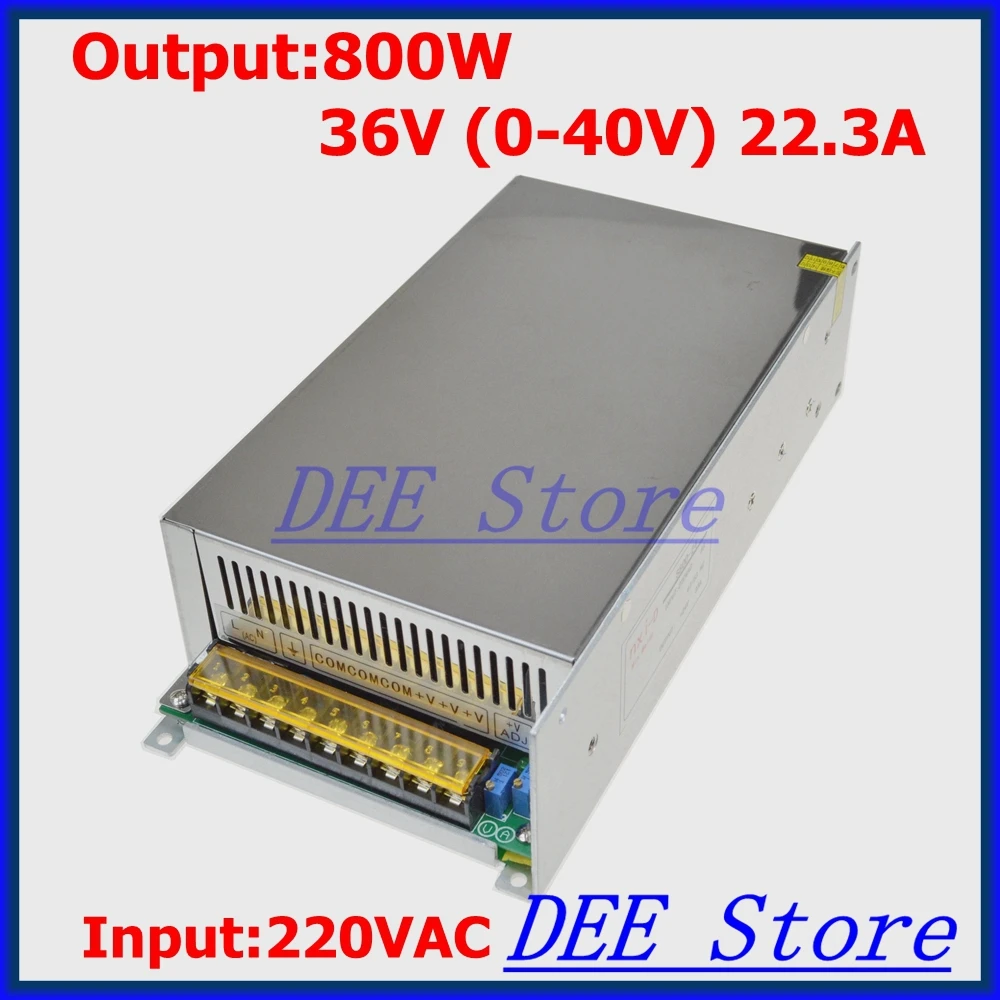 

Led driver 800W 36V(0-40V) 22.3A Output Transformer Adjustable ac 220v to dc 36v Switching power supply unit for LED Strip light