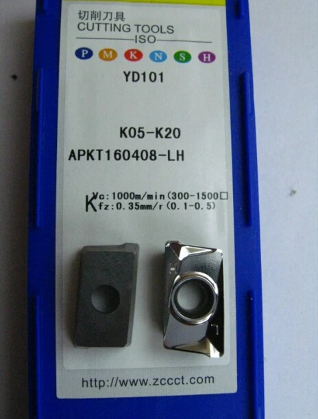 Бесплатная доставка APKT 160408-LH YD101(10 шт./кор.) ZCC.CT твердосплавная вставка для
