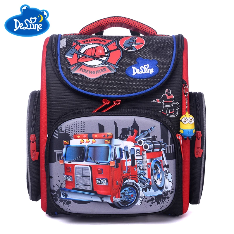 

2018 New Orthopedic Backpacks Children Primary School Bags Girls Cartoon Car Bear Backpack School Knapsack Boy Kids Book Bag