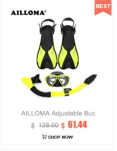 AILLOMA Professional Flippers дыхательная трубка Дайвинг маска набор взрослых короткие плавники сухие трубки Анти-туман погружные очки