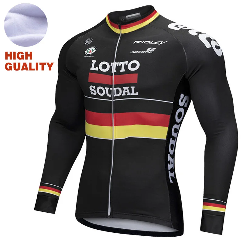 Download mens cycling jersey black 2017 long sleeve thermal cycling ...