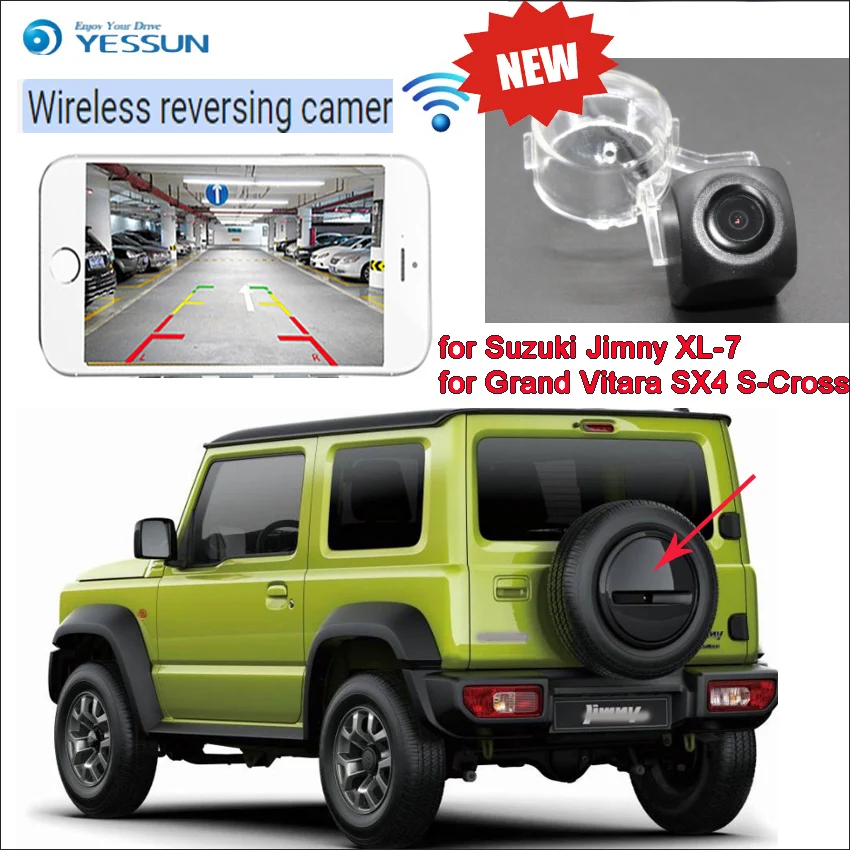 Новинка! Беспроводная автомобильная камера заднего вида для Suzuki Jimny XL-7 для Grand Vitara SX4 S-Cross hd CCD ночного видения+ высокое качество
