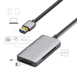 USB 3,0 концентратор + SD/TF/устройство считывания SF карт адаптер для ноутбука ПК планшета