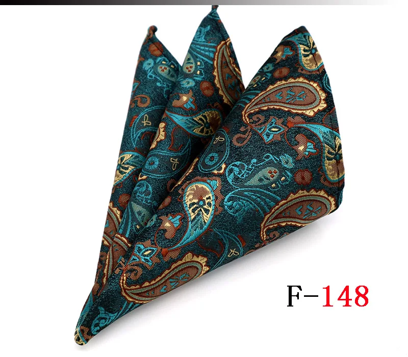 Роскошные для мужчин 100% шелк носовой платок человек Пейсли Цветочный Жаккард тканые карман квадратный 25*25 см для Бизнес Свадебная вечерин