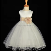 Новые Платья с цветочным узором для девочек с поясом, праздничное Пышное Платье для причастия для маленьких девочек, детское платье принцессы на свадьбу