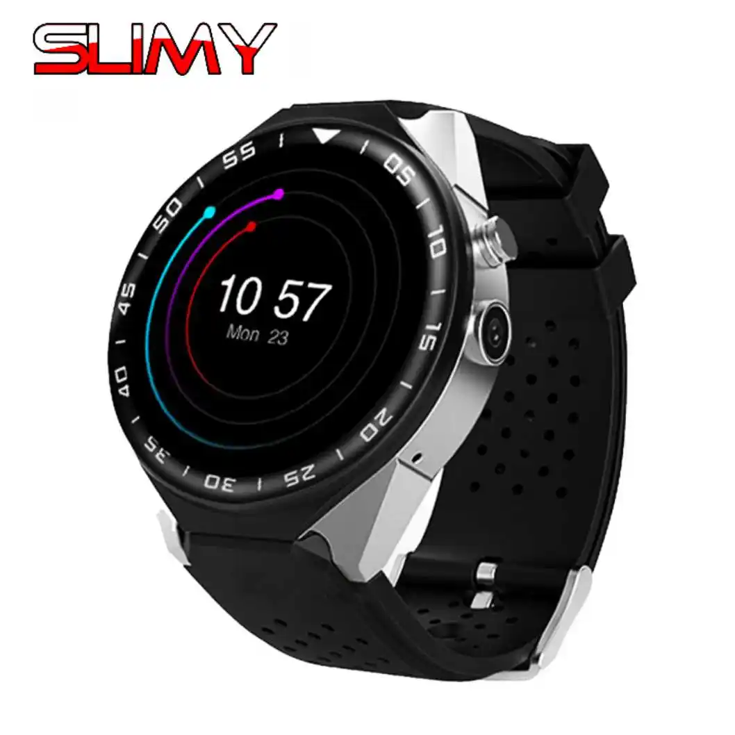 

Slimy S99C Android 5.1 Smart Watch Bluetooth Quad Core 1G+16G Round Screen 1.3inch 2G/3G MTK6580 2MP Camera SIM Card WIFI GPS