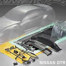 1/10 Радиоуправляемый автомобиль прозрачный корпус из поликарбоната 195 мм NNissan Skyline GTR R35 на дороге Дрифт Yokomo плоский Tamiya HPI Kyosho HSP Redcat FS