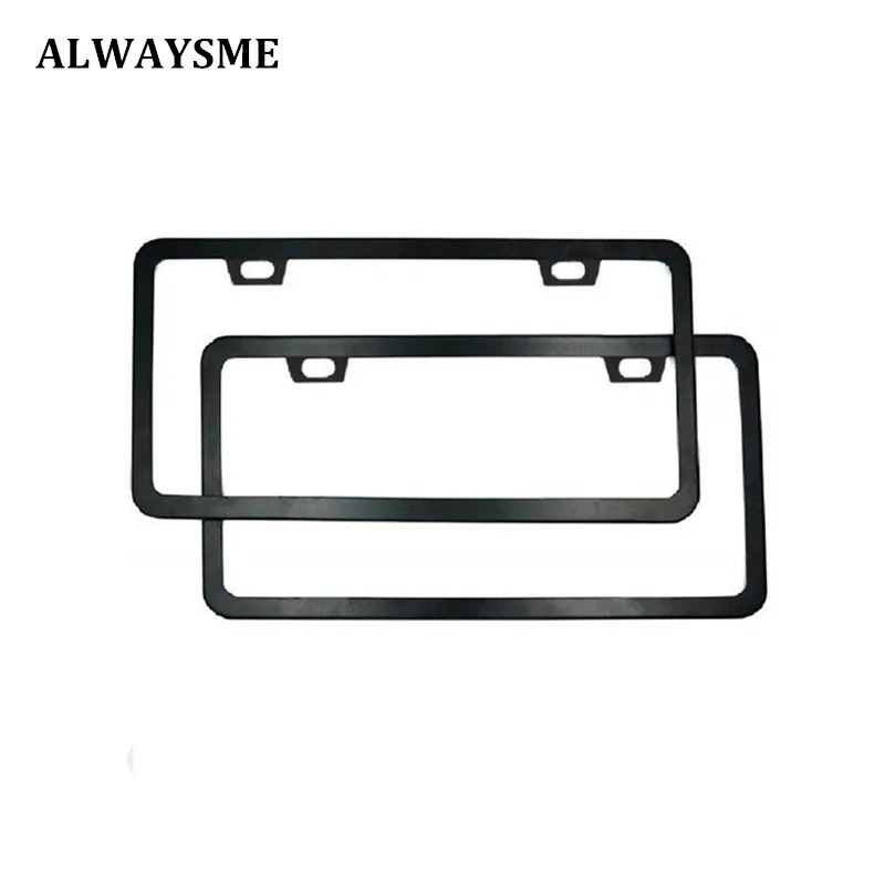 Alwasyme 1pcs Universal Fits All Canada Can Us America Standard Alwasyme 1pcs Universal Fits All Canada Can Us America Standard License Plates Frame Covers Stainless Steel Black White Color In Plate From