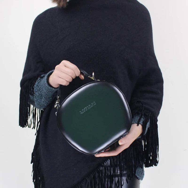 

Double Zipper Clutch Bags Women Genuine Leather Female Brand Apple Messenger Bags High Quality New Ladies Cross Body Bags