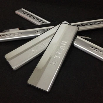 

Auto Door Sill Scuff Plate Guard Welcome Pedal Stickers For Nissan X-Trail X Trail Xtrail T32 2014-2018 Car Styling Accessories