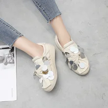 Модная женская обувь Туфли без каблуков блесток Хлопок Slip-On плоские легкие кожаные туфли Женская повседневная обувь sapatos mulher AD416