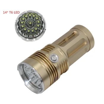 

Ultra Bright LED Flashlight 14 x XML T6 LED High Power 18650 Torch Portable Tactical Flashlight 3 Modes Light Camping Hunting