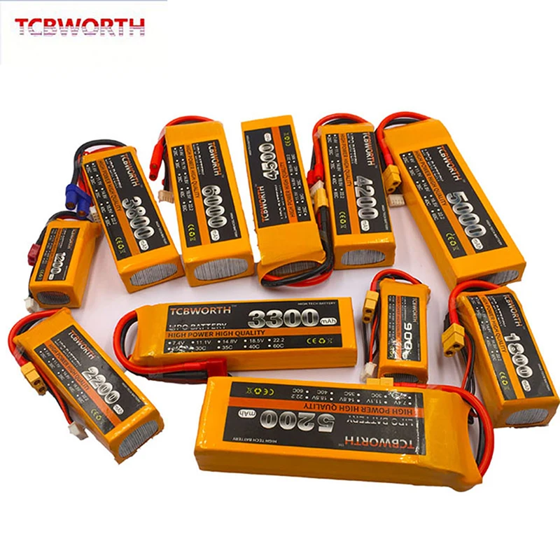 3S 11,1 V RC LiPo батарея 1100 1300 1500 1800 2200 2600 3000mAh 25C35C60C для RC самолета квадрокоптера дрона самолета 3S батареи