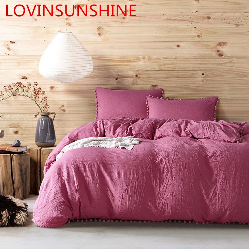

LOVINSUNSHINE Queen Size Comforter Sets Red King Duvet Cover Sets Luxury Duvet Cover Bedding Set SS06#