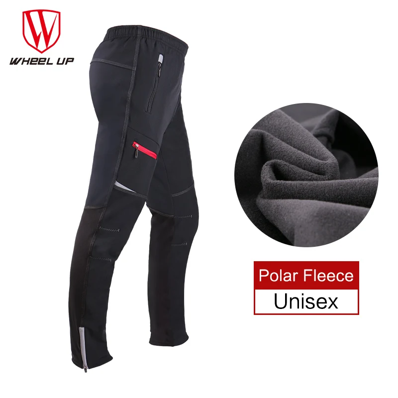 Thermal Fleece Winter cycling pants Men long bike pants warm pockets