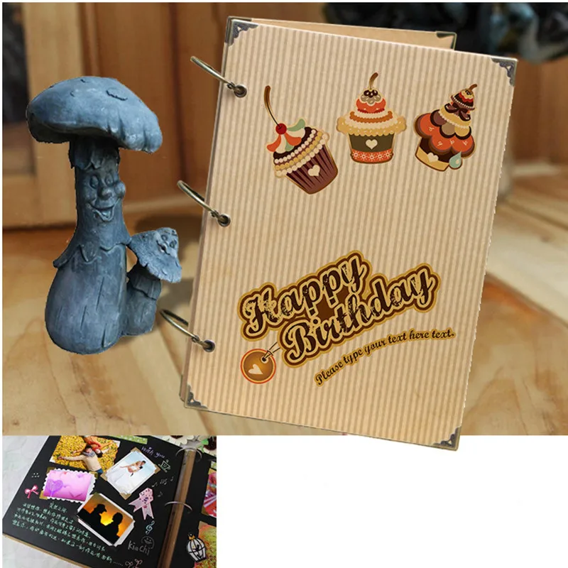 ルーズリーフカバー簡潔な手描きアルバム落書き毎日クラフト紙日記赤ちゃんの愛好家フォトアルバム結婚式ペーストタイプalbum wedding