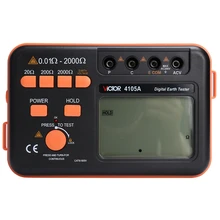 Victor – testeur numérique de résistance de terre, testeur électronique de résistance de terre, mesure de tension de terre et ca VC4105A avec sac