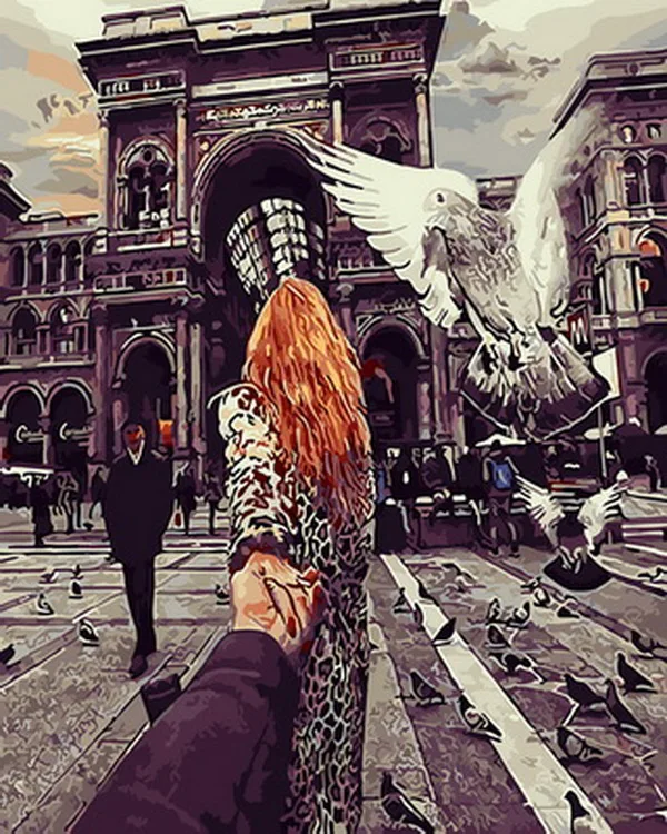 

Frameless picture oil paintings by numbers wall decor diy painting on canvas for home decor 4050 to square