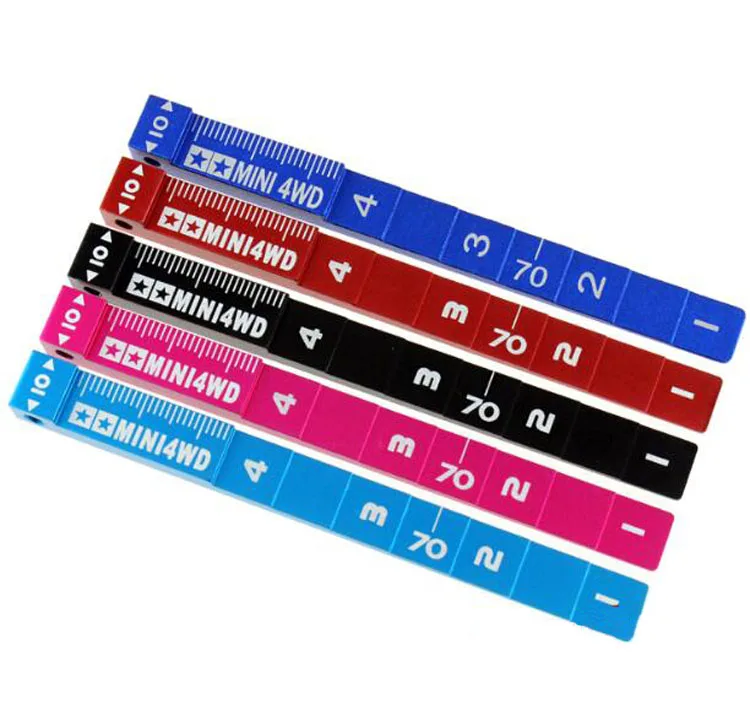 

Yuenhoang 1Pcs Tamiya Mini 4WD Racing Car Refit Tools Adjusting Car Ruler Inspection Testing Ruler Black Red Blue Pink