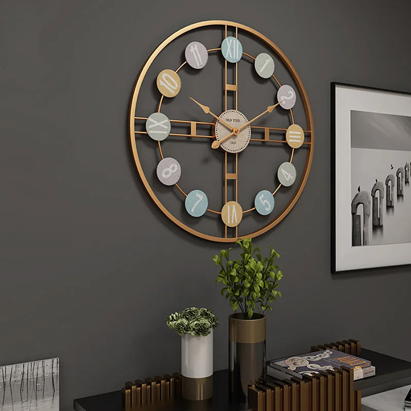 Европейские/бесшумные/металлические настенные часы, современный дизайн, большие часы на стену для гостиной, домашний декор, настенные часы в винтажном стиле, железное искусство