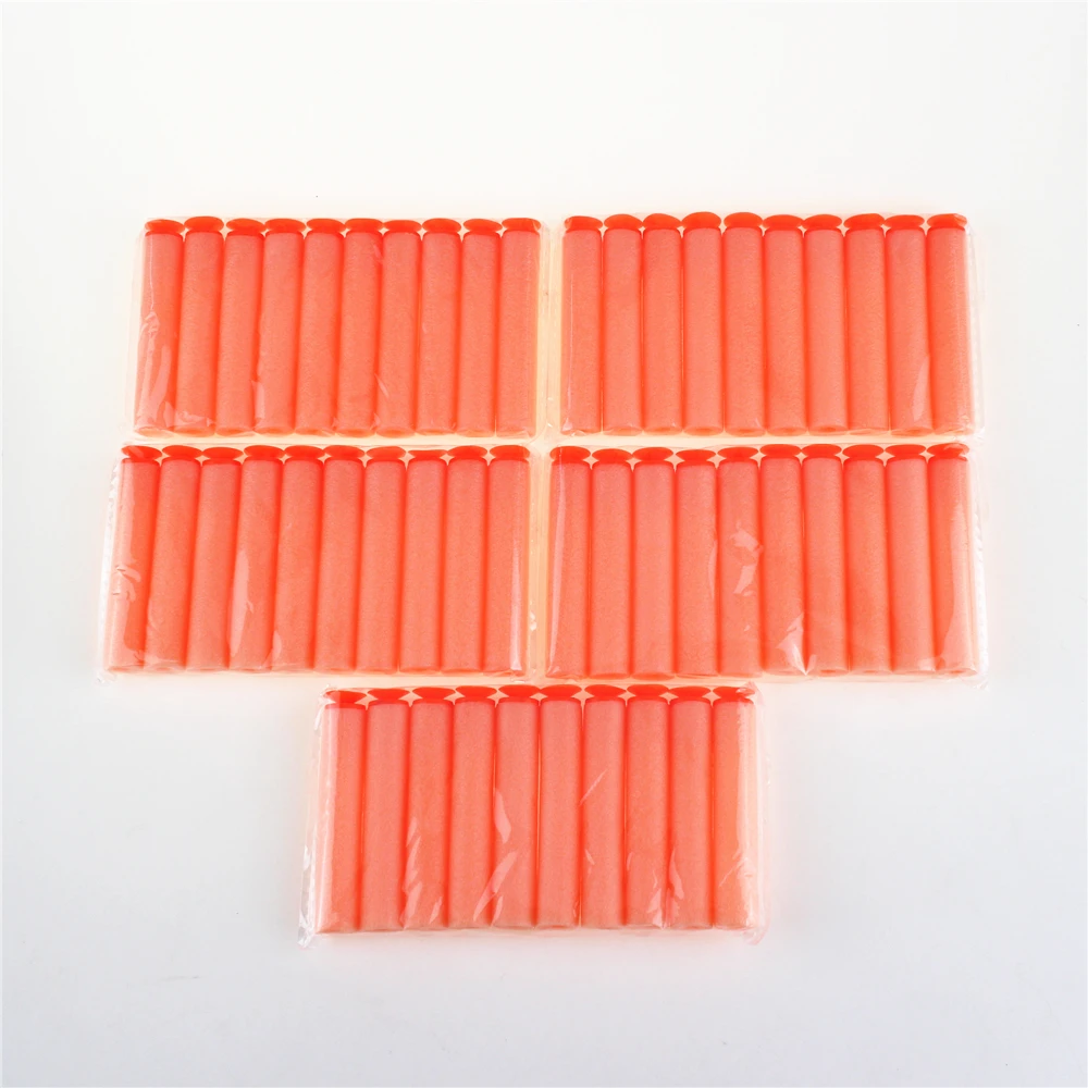 

Pack of 50 Dart Refills Sucked Head Type Foam Bullets for Nerf Toy Gun