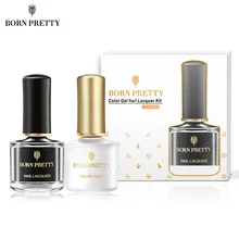 BORN PRETTY 2 бутылки/набор 6 мл Лак для ногтей Гель-лак блеск замачиваемый лак для ногтей Цветной Гель-лак