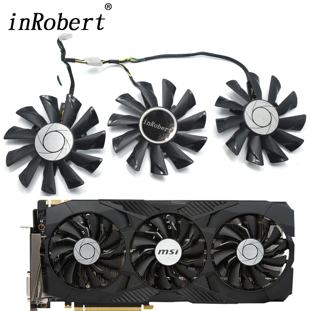 Охлаждающий вентилятор 87 мм PLD09210S12HH 0 4a заменяемый для видеокарт MSI GeForce GTX 1070 1060 1080