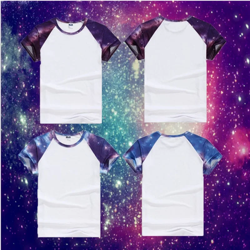 

Modal Star Galaxy t-shirt Man Top Tees Adult Modal milk silk t shirts Women Custom Heat sublimation Printing LOGO Unisex t shirt