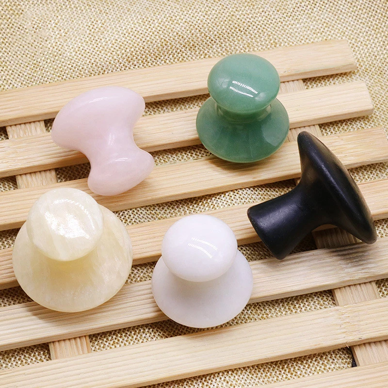 

Facial Jade Gua Sha Massage Tool Natural Mushroom Gua Sha Board Stone Body Facial Eye Scraping Health Care Massager