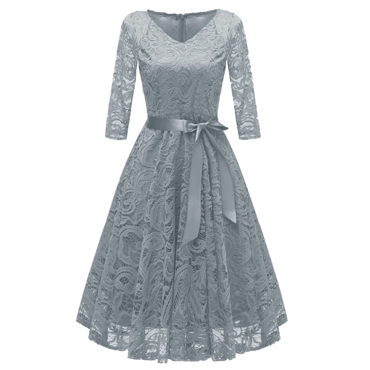 

Elegant women big swing lace dress Robe lace rockabilly dress women night party pin up dress Vestidos de festa