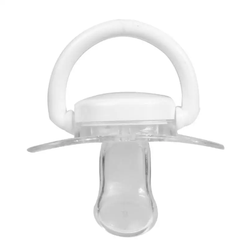 

Newborn Baby Silicone Pacifier Transparent Flat Thumb Pattern Baby Nipples Infants Silica Gel Pacifiers For Newborns