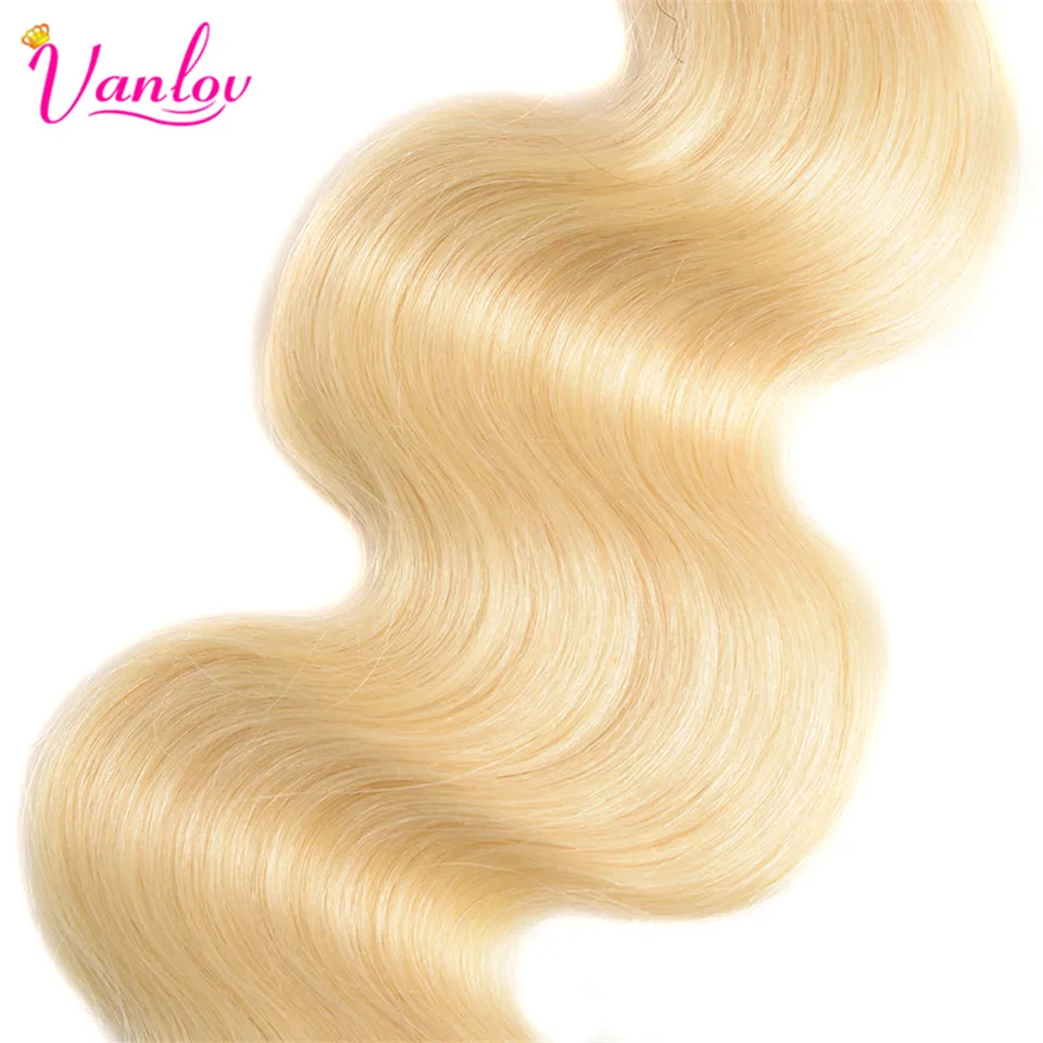 Vanlov Blonde Bundles With Closure 613 Body Wave Peruvian Hair Bundles With Closure Human Hair Extension Non-Remy Honey Blonde Vanlov Blonde Bundles With Closure 613 Body Wave Peruvian Hair Bundles With Closure Human Hair Extension Non-Remy Honey Blonde