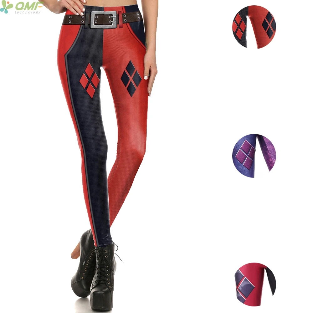Cosplay Harley Quinn 3d Print Rock Women Leggings Slim Fit Bodycon