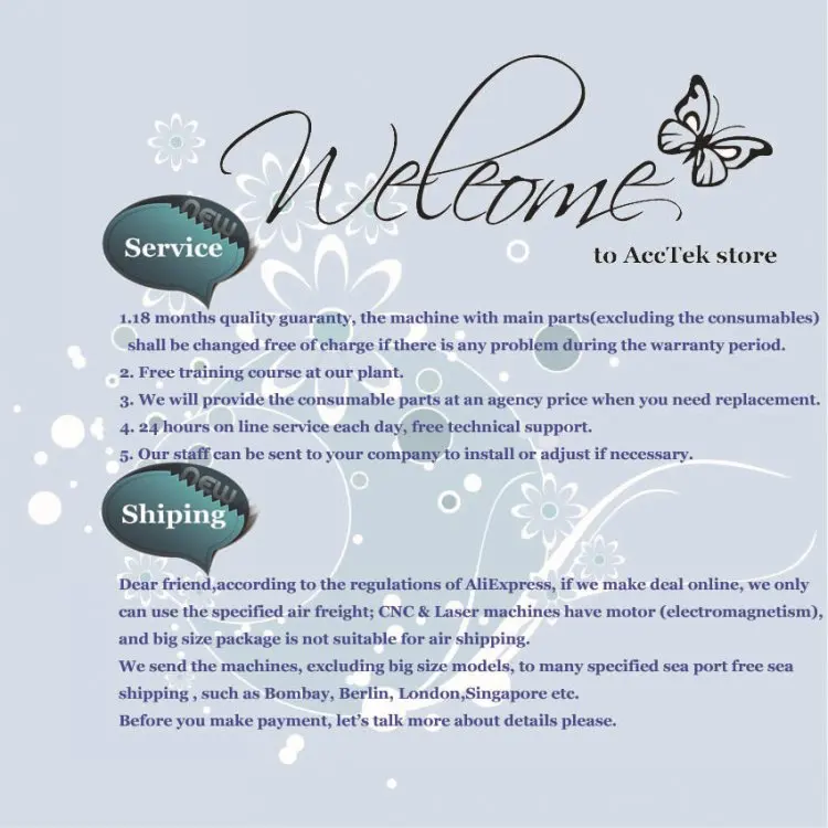 service and shipping