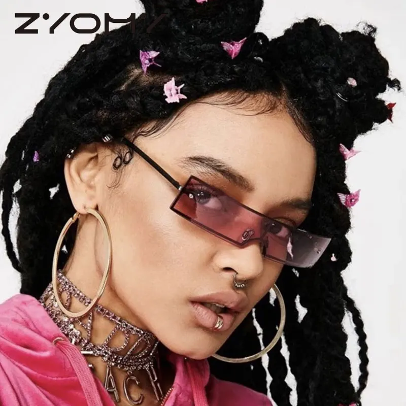 

2019 Trend Personality Small Frame Rectangular Sunglasses For Women Brand Designer Sun Glasse Uv400 Flat Top Fashion Eyeglasses