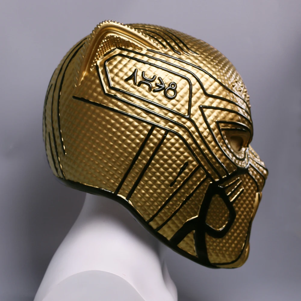 2018 Black Panther Helmet Infinity War Gold Black Panther Superhero Helmet Props (9)
