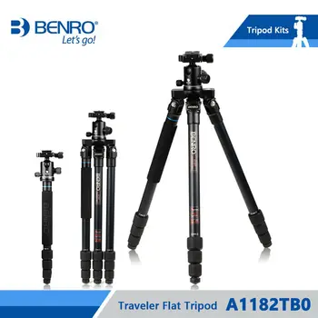 

Benro A1182TB0 Tripod Auminium Tripods Flexible Monopod For Camera B0 Ball Head Carrying Bag Max Loading 8kg DHL Free Shipping