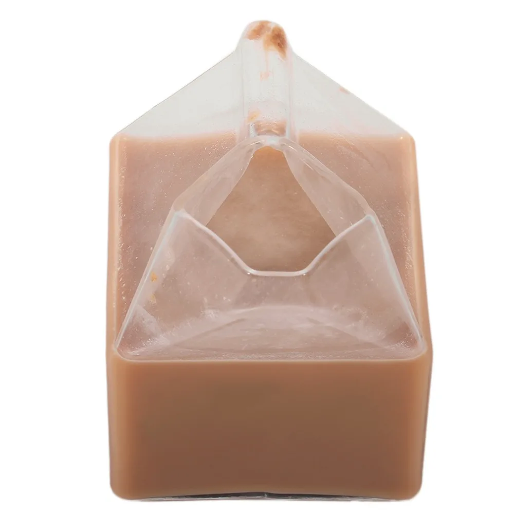 

Creative American Half Pint Creamer Milk Carton Glass Cup Coffee Glass Juice Cup Unique Design Pure Handmade Crafts
