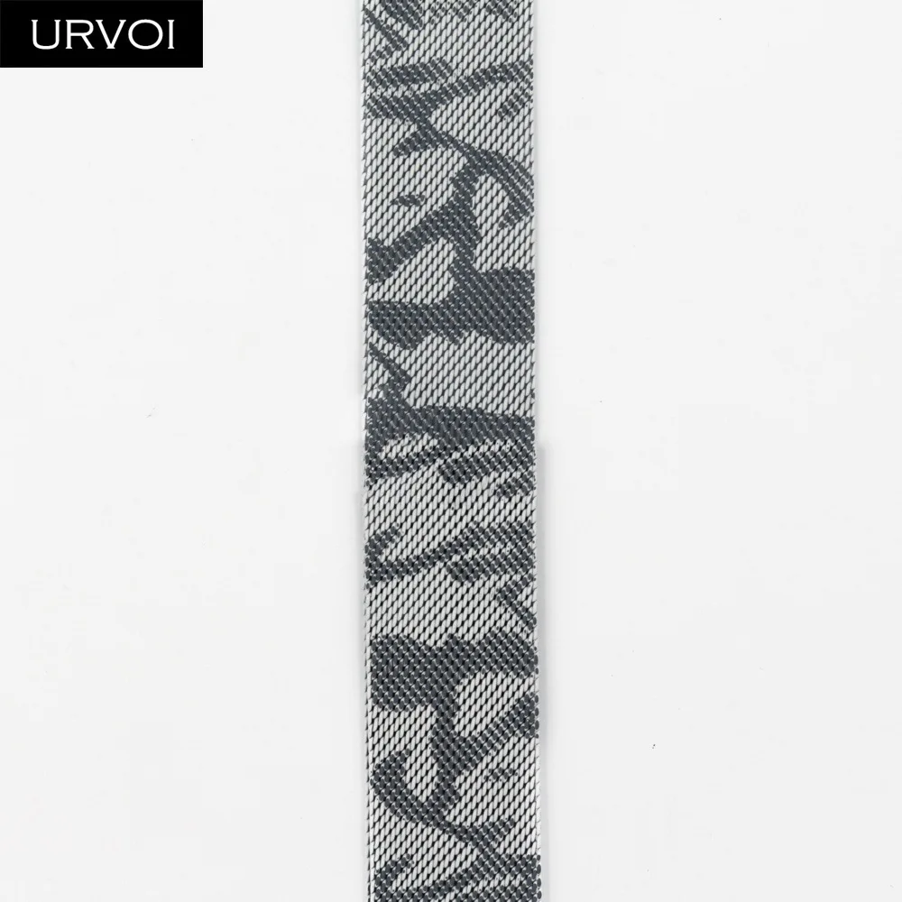 Snow Camo URVOI Milanese loop for Apple Watch series 5 4 3 2 1 band strap for iwatch 40 44mm stainless steel Magnetic buckle with adapter - Цвет ремешка: Snow Camo