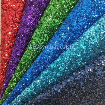 

CHUNKY GLITTER Leather, Synthetic Leather, glitter PU Leather for DIY Accessories shoes handbags wallpaper Decoraction P1450