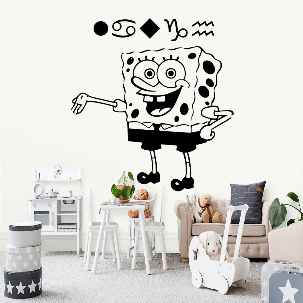 Bonitas Calcomanias De Bob Esponja Calcomania De Vinilo Para Pared