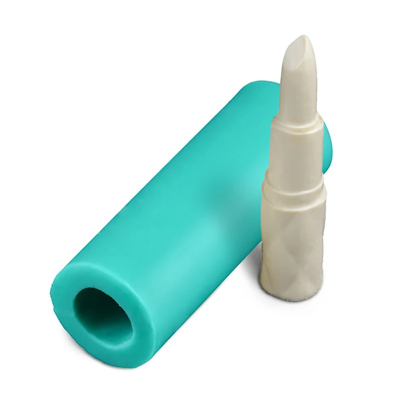 

1 pcs Lipstick Shape Cake mold Silicone Cosmetics Fondant Mold DIY Cake Decoration Makeup Tools Design Lipstick Cake Mould E698