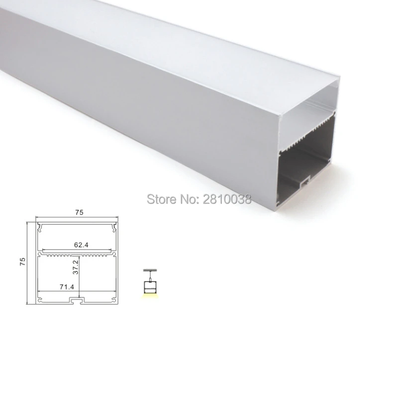X1 M Sets/lot 6063 Alloy Profile For Led Strips And U Channel Profile For Ceiling Or Pendant Lighting - Led Bar Lights -