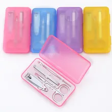 4 шт./компл. маникюрный набор для ногтей набор с Чехол Набор для ухода за ногтями Набор педикюрные ножницы Профессиональный Маникюрный Инструмент Herramienta manicura