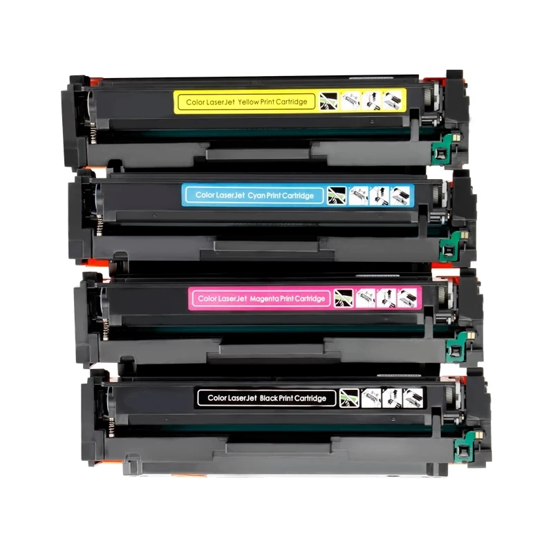 CF500A for HP202A Toner Cartridge Compatible PRO M254DN M254DW M254NW MFP M280NW M281CDW M281FDN M281FDW Toner Cartridge 4-Color Set-black-3packs