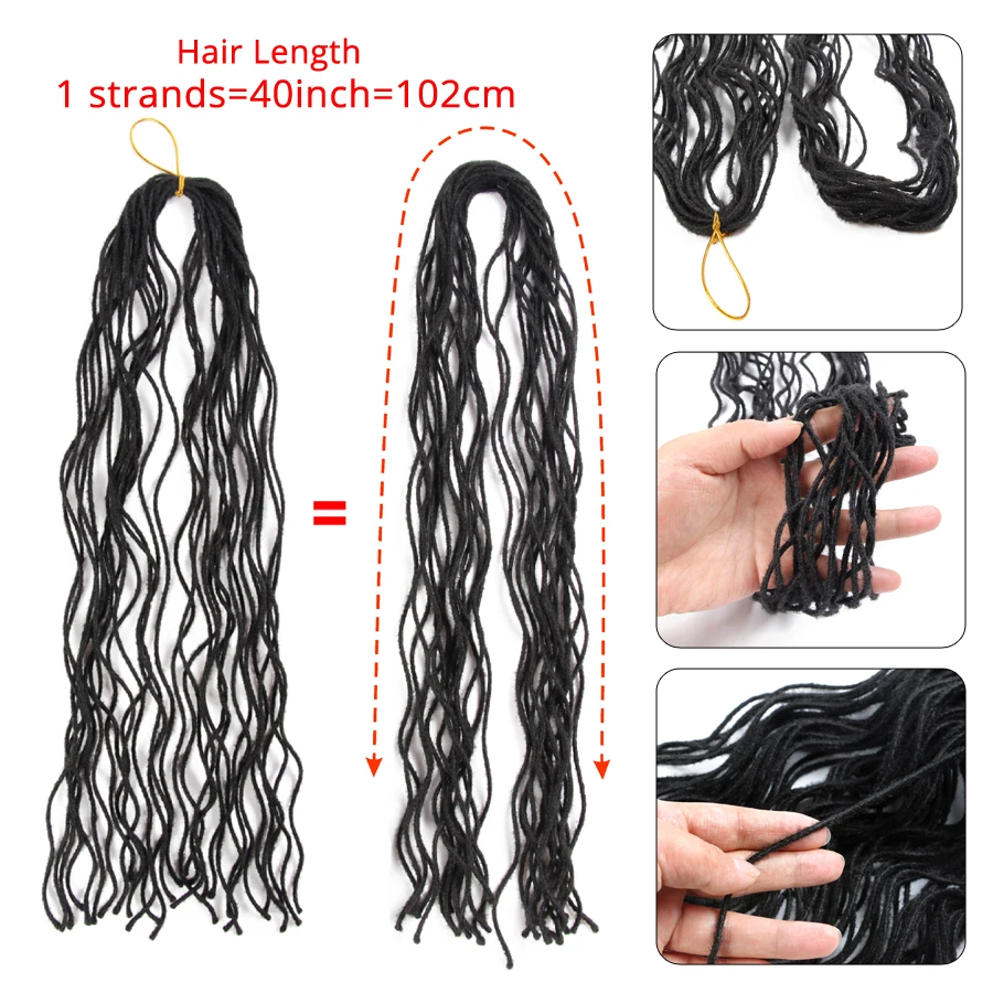 Alileader мини Faux Locs Curly вязание крючком волосы 20 "Синтетические Сенегальские твист