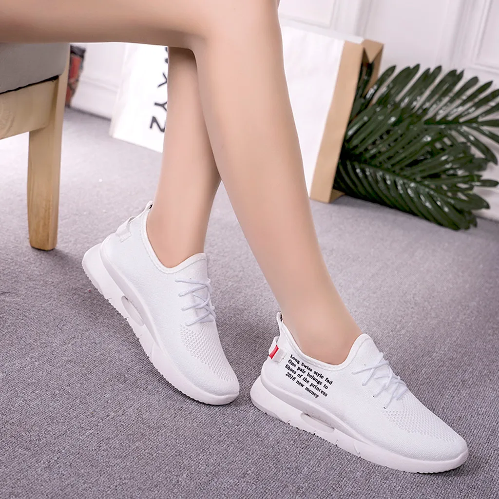 

Sneakers Women Sport Shoes Spring And Autumn Flying Woven Sports Shoes Small White Women's Shoe Casual Shoe #1910